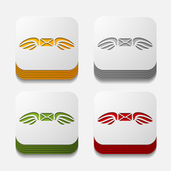 square button: envelope