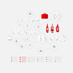 Obraz premium Set of medical icons