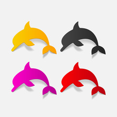 realistic design element: dolphin
