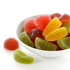 Colourful jelly fruits
