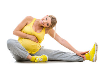 pregnant woman engaged in fitness