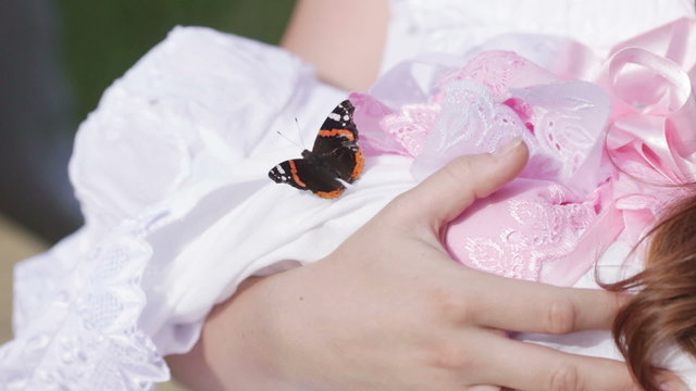 Butterfly on child