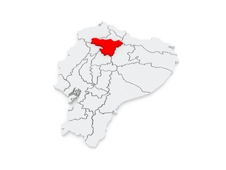 Map of Pichincha. Ecuador.