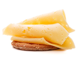 Cheese sandwich isolated on white background cutout