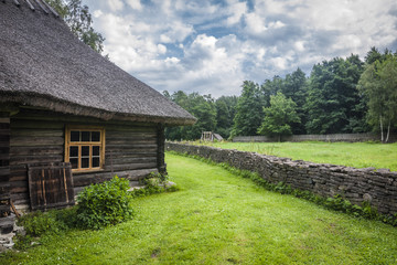 Fototapeta na wymiar Traditional housing of the indigenous populations of Estonia