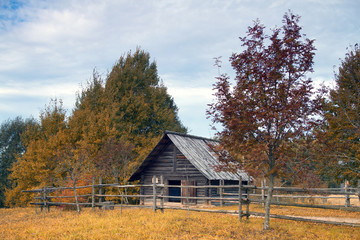 antique wooden village in the heart of Europe