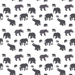 Seamless Pattern of Elephant.