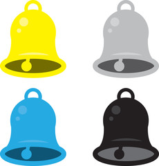 Isolated bells in various colors