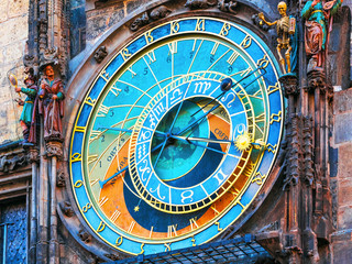 Obraz premium Astronomical clock in Prague, Czech Republic