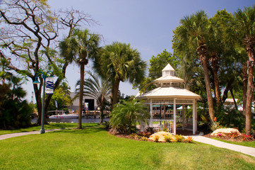 Park, Pavillion, weiß, Wiese, Garten, Fort Lauderdale,