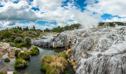 Pohutu and Prince of Wales geysers