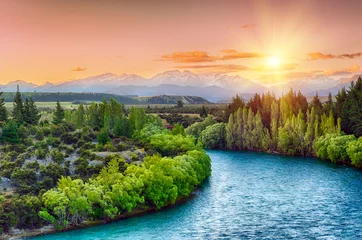 Peel and stick wall murals New Zealand Clutha river