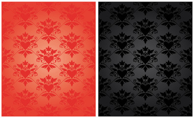 Pattern baroque with heart