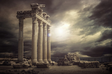 Apollon Temple @Antalya - obrazy, fototapety, plakaty