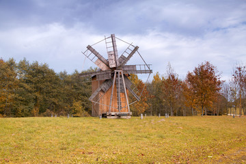 old wooden mill in the center of Europe