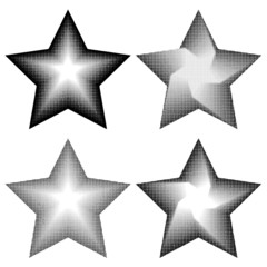 4 stars in halftone style