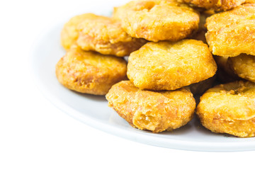 a lot of crispy chicken nuggets