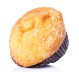 Tasty muffin isolated on white