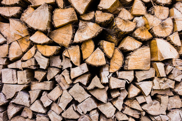 Firewood stacked