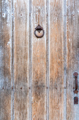 Medieval door and door knocker