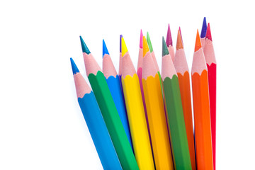 Close up of color pencils