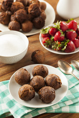 Homemade Chocolate Donut Holes