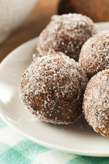 Homemade Chocolate Donut Holes