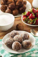 Homemade Chocolate Donut Holes