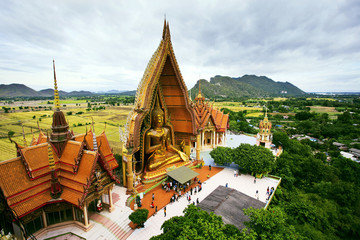 birds eyes view of Wat Tum Seua (tiger cove temple) Kanchanburi