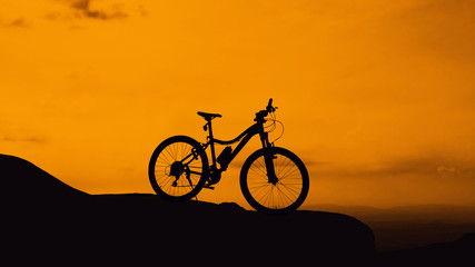 Bicycle on hill mountain
