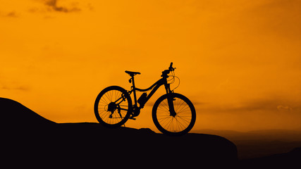 Fototapeta premium Bicycle on hill mountain
