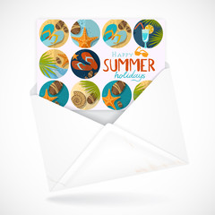 Postal Envelopes With Greeting Card