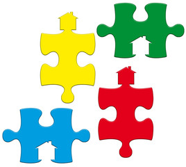 puzzle pièces maison