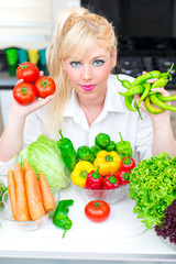 Pretty Woman in the kitchen