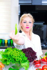 Pretty Woman in the kitchen