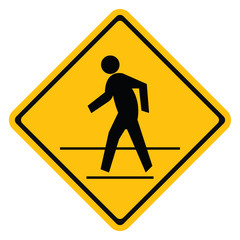 Warning traffic, Pedestrian traffic road sign