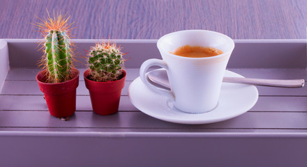 Coffee and cactus
