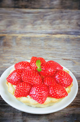 tartlet with strawberries