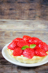 tartlet with strawberries