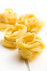 Italian pasta tagliatelle