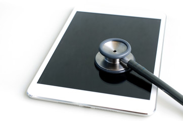 Stethoscope with tablet computer