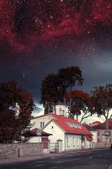 Tallinn mystical night. Elements of this image furnished by NASA