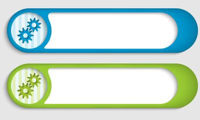 Obraz premium set of two buttons with music cogwheels