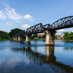Fototapeta na wymiar Bridge River Kwai, Kanchanaburi, Thailand