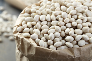 fagioli bianchi in primo piano