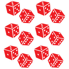 Red dice. Raster Red  #1