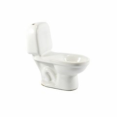 white ceramic model toilet