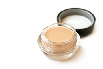 Tonal cream on white background