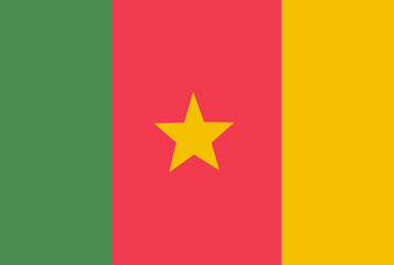 Cameroon flag. Vector