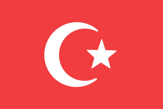 Turkey flag. Vector